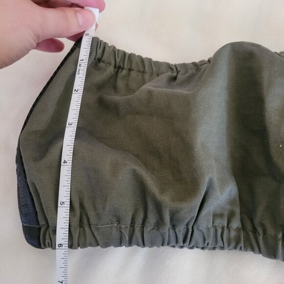 LF The Brand Army Green Graphic Print Bandeau Tube Top Small - Picture 5 of 10